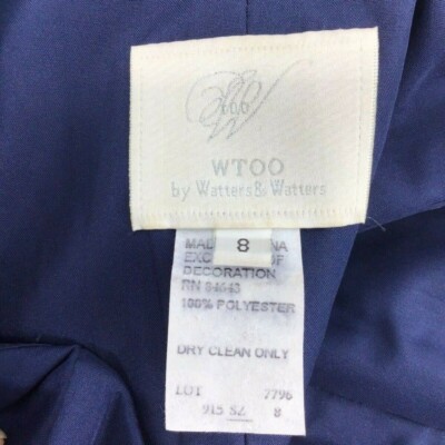 ❤︎ WToo Women's Size 8 Chiffon One Shoulder Blue Cocktail Dress