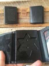 Vintage tex Shoemaker 6 Point Sheriff Star 3" x 1 5/8" Police ID Badge Wallet