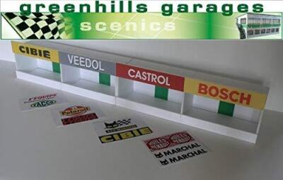Greenhills Slot Car Building Reims Pit Boxes Kit 1:32 Scale - Brand New - MACC19