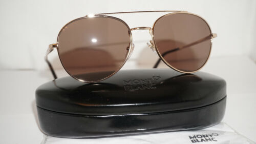 NEW MONTBLANC SUNGLASSES GOLD GREY UNISEX EYEWEAR MONTBLANC  display picture 3