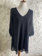 Lulus Shifting Dears Black Long Sleeve Dress Size Small