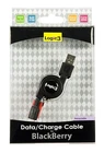 Logic3 Blackberry Data/Charge - Cable Retractable, Colour Black