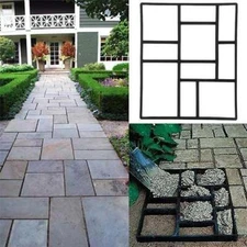 Pavement Concrete Mold Garden Walkway Driveway Path DIY Maker Mould Plastic