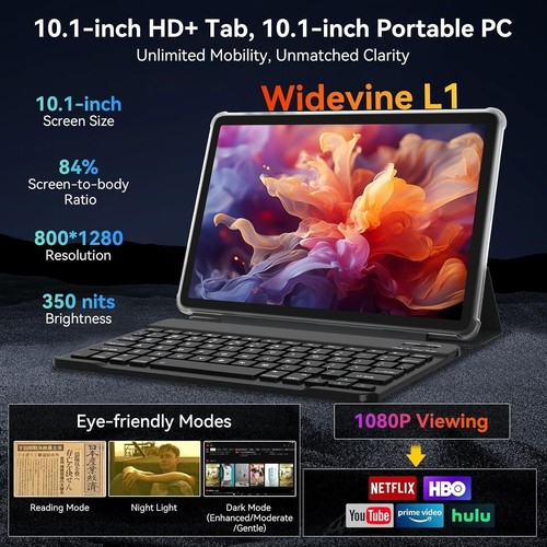 VekfulPC T20 10 Inch,Android 15 AI Tablets,24GB +256GB/2TB,FHD Gaming Tablet Wit - Picture 3 of 7