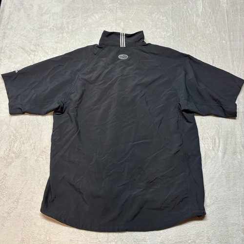Vintage Adidas Shirt Mens XL Black Windshirt 1/4 Zip Climaproof Windbreaker Golf - Picture 2 of 8