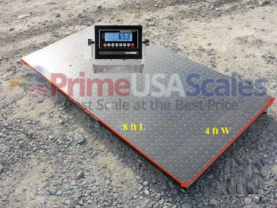 4'x8' Floor Scale Optima OP-916 Pallet Scale NTEP Digital Indicator 1,000 lb