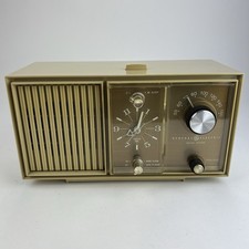 Vintage GE Model C4510E Solid State Clock Radio Beige Tested Works Perfectly!!