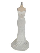 Jaide Lace Sweetheart Maxi Dress White size Small wedding bride bridal bohemian