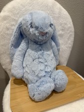 Jellycat Bashful Blue Bunny Medium 100 Authentic BNWT Super Sweet Face