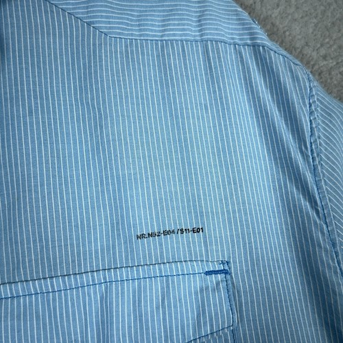 G-Star Raw Shirt Mens XXL Blue 3301 Marshall Full Zip Snap Button Short Sleeve - Picture 9 of 13