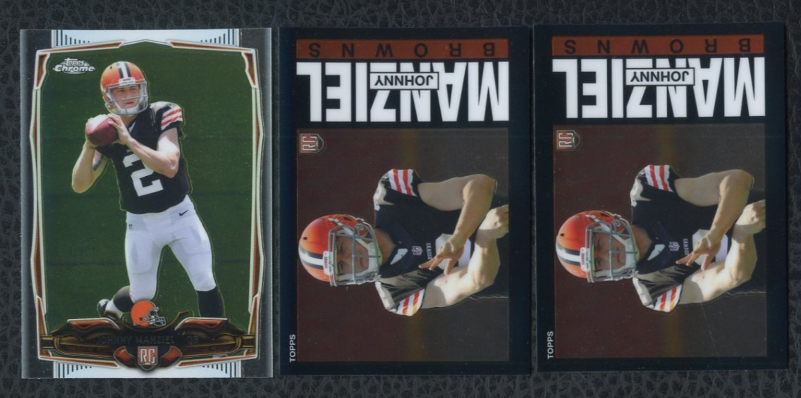 2014 TOPPS CHROME JOHNNY MANZIEL ROOKIE RC FOOTBALL CARDS