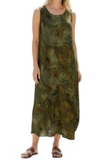 Y2k 90s Womens Green Floral Goblincore Forest Fairy Whimsigoth Maxi Dress Sz 12P