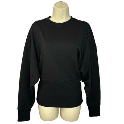 Athleta Potrero Sweatshirt Black Size XS Soft Casual Pullover #599673 