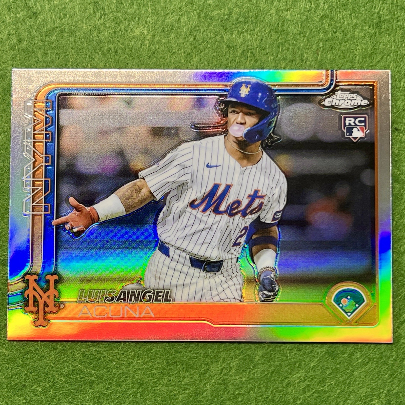 2025 Topps Chrome - #56 Luisangel Acuna Image Variation Refractor RC SP NY Mets
