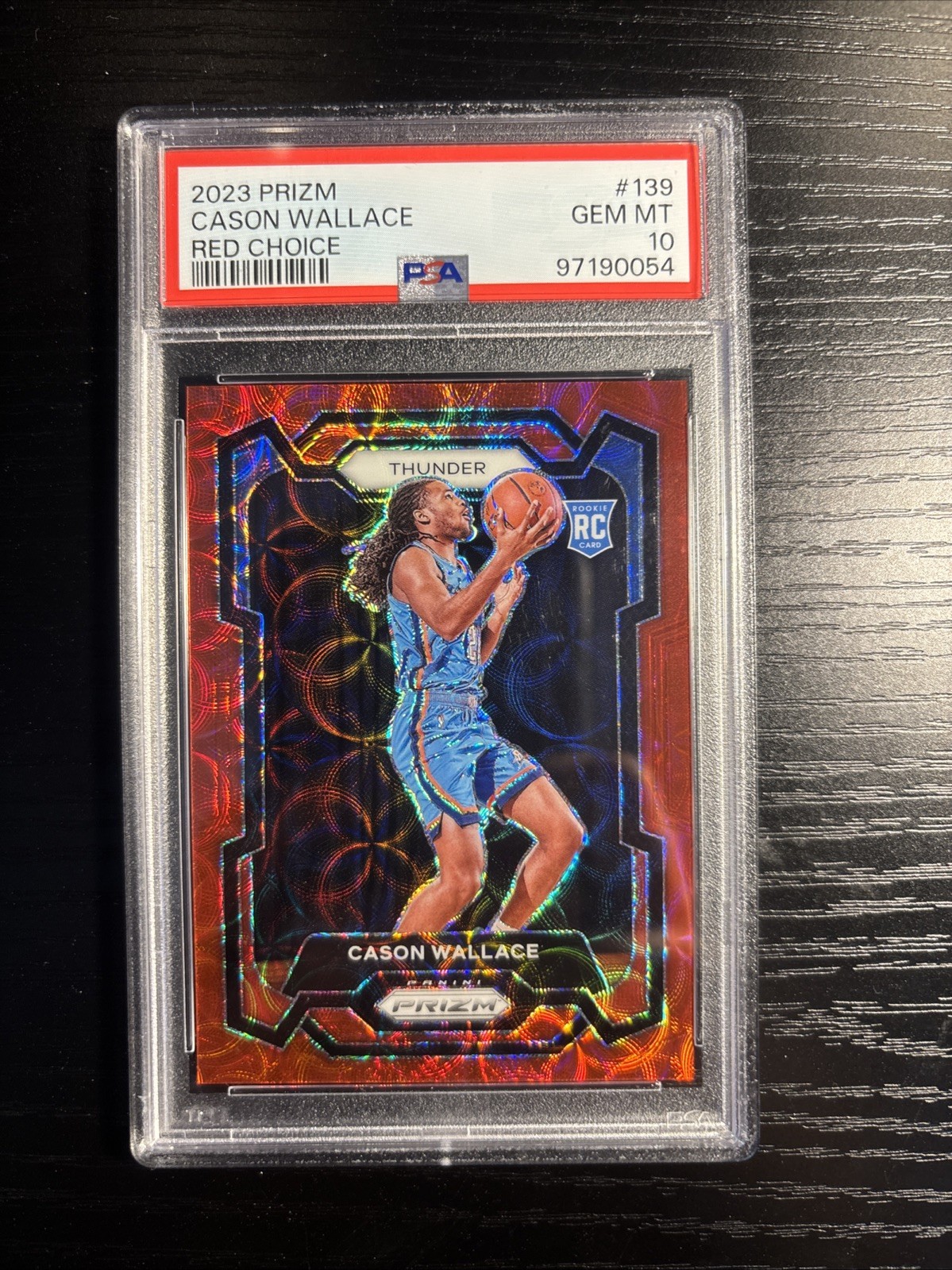 2023 PANINI PRIZM RED CHOICE #139 CASON WALLACE ROOKIE RC 60/88 PSA 10