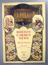 Boston Bruins vs St Louis Eagles November 21st 1931 Official Game Program