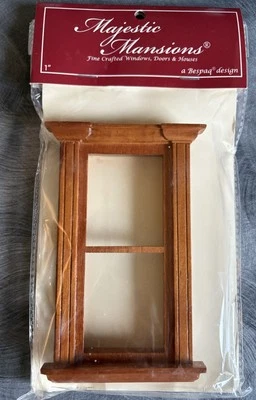 BESPAQ DESIGN Bespaq Vintage 706-WNP Westfield Walnut Window W/ Glass. 1:12 Dollhouse NOS