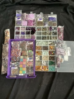 Jewellery Making Beads Job Lot Destash seed Beads Crystals Gemstone