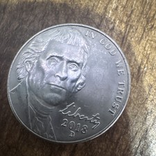 Jefferson Nickel 2013 Denver 5C Circulated Copper US Coin