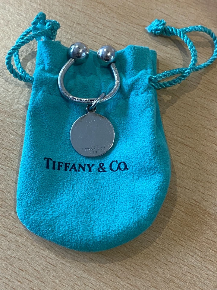 Tiffany & Co 925 Screwball Schlüsselanhänger Corporate Herzanhänger Sterlingsilber