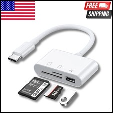 USB C to SD Card Reader 3 in 1 Hub Adapter Micro SD TF OTG Converter For MacBook