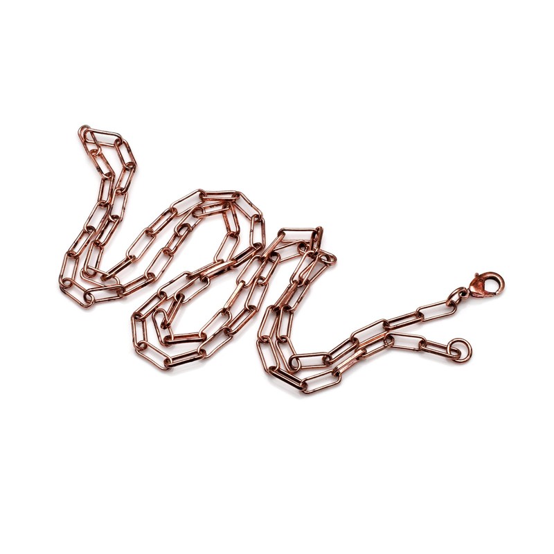 18" Copper Link Chain Hook Lobster Clasp,Solid High Finished LM-137,RJ-004,18