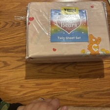 Care Bears 100 Cotton 3-Piece Twin Sheet Set Oeko Tex Standard 100 New, Sealed