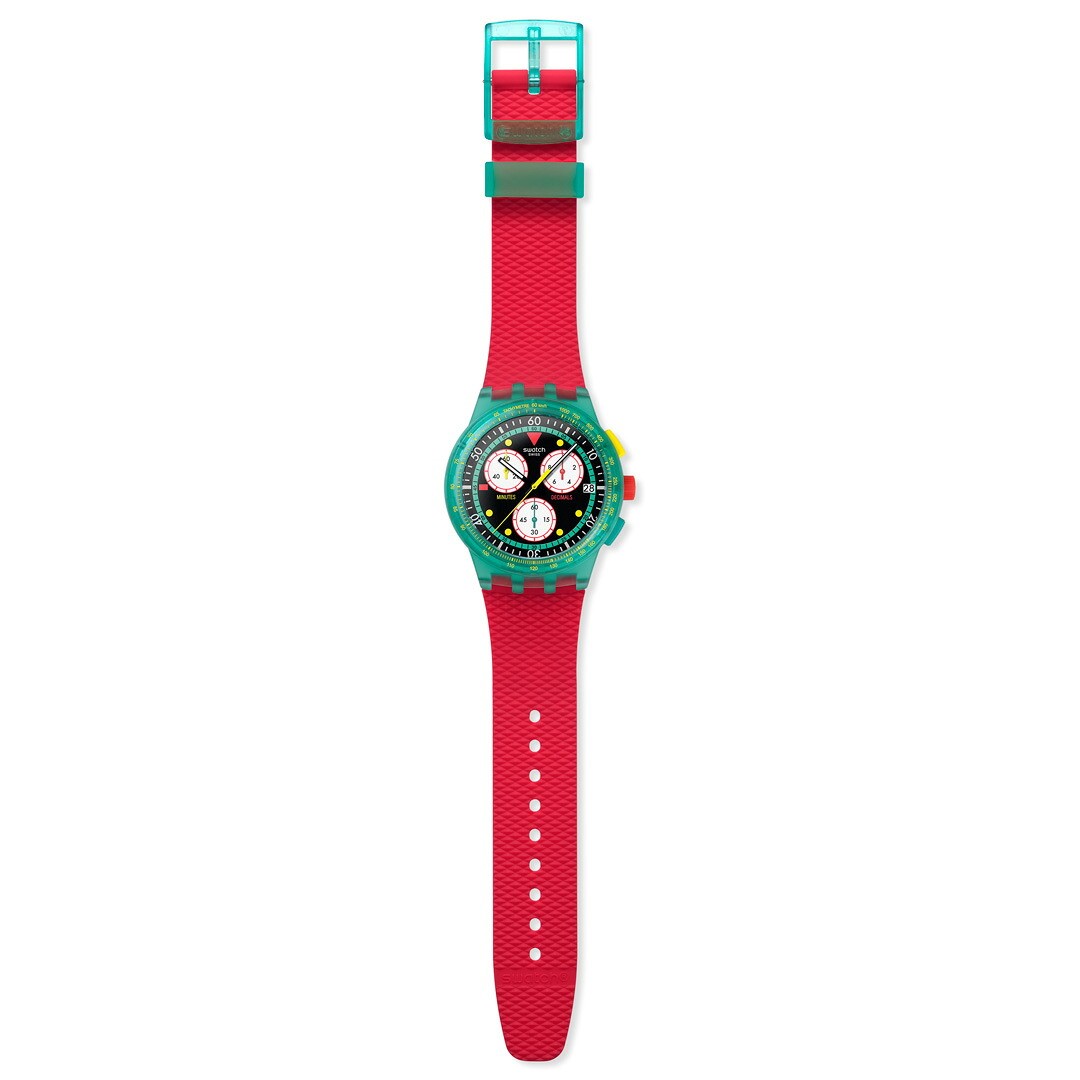 Swatch NEON EMERALD CHRONO Quartz Analog Watch [SUSG409] from