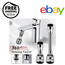 360  Faucet Extender Bendable Kitchen Sink Flexible Tap Spray Head Attachment