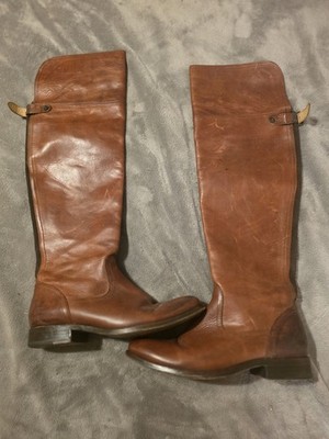 FRYE Women's Shirley Over-The-Knee OTK Riding Engineer Boots Brown Size 7 -7.5