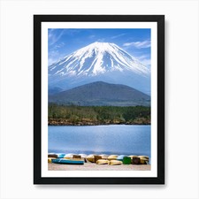 Picturesque Lake Shoji With Strikin Framed Wall Art Poster Canvas Print Picture