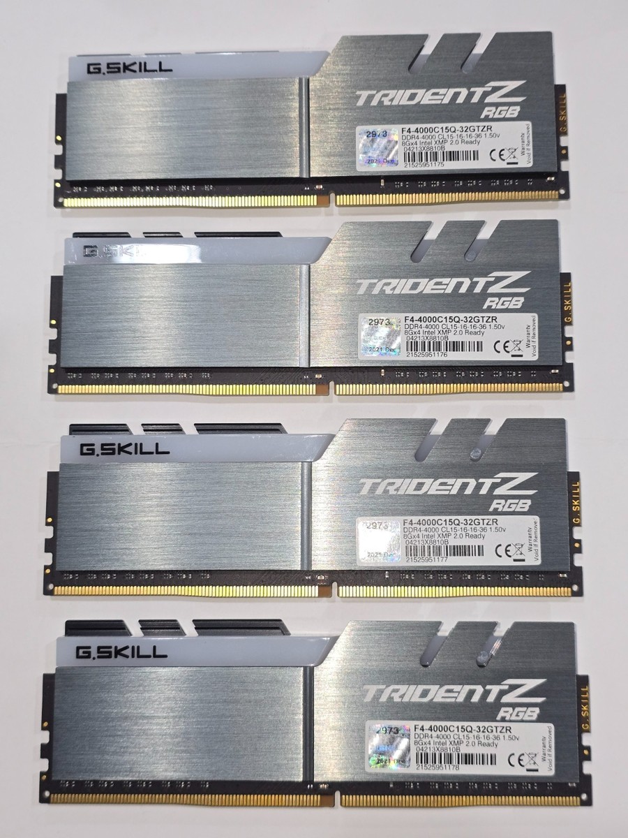 ✓✓ G.SKILL TridentZ RGB 32GB (4x8GB) 4000 MHz *15-16-16-36* DDR4