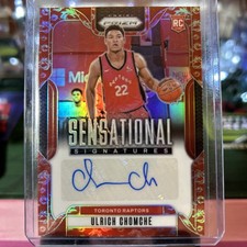 2024-25 PRIZM Ulrich Chomche DRAGON YEAR SENSATIONAL RC AUTO Rookie Raptors