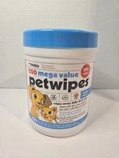 Petkin Dog and Cat Wipes 200 Count Gentle Cleaning Wipes for Daily Use