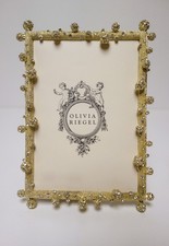 OLIVIA RIEGEL Crystal "Gold Pav  Odyssey" 5x7 Photo Frame New in Box
