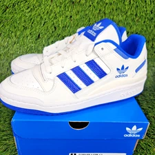 Adidas Forum Low CL Mens 10, Womens 11 White Royal Blue Sneaker IH7829