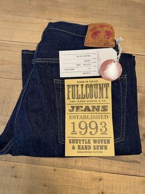 Full Count 0105 SSW  Super Smooth  Indigo Selvedge Jeans  Wide Leg   W31xL32 New
