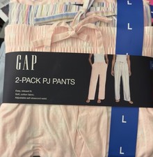 Gap Women's Cotton PJ Pants 2-Pack,Pink, Size Large NWT