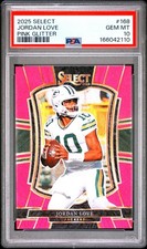 2025 PANINI SELECT PINK GLITTER #168 JORDAN LOVE 8/15 PSA 10