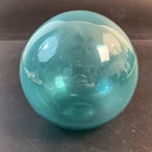 Vtg Hand Blown Art Glass Blue Aqua 4" Float Ball Orb Sphere Fishing Blenko?