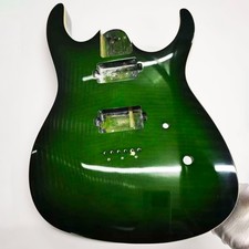 DIY Basswood Electric Guitar Body Green Gradient Gloss Finish Replacement Part