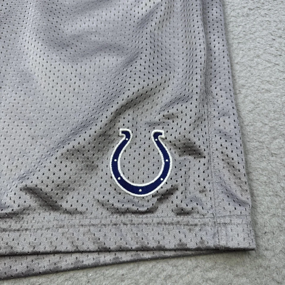 Indianapolis Colts Shorts Mens Large Gray NFL Football Mesh Reebok Team Apparel - Image 3 of 4