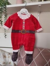 C&A Weihnachten Strampler Nikolaus Weihnachtsmann Kostüm Overall Einteiler Gr 62