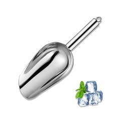 Metal Ice Scoop 6 Oz  Kitchen Ice Scooper for Ice Maker, Small Food Scoops for