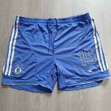 Vintage Style Chelsea Fan Shorts Blue Soccer 15 Drawstring