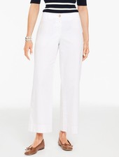 Wide Ankle Heritage Twill Pants at talbots, NWT 99.5, color WHITE