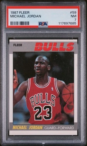 1987 Fleer Basketball Michael Jordan #59 PSA 7 NRMT