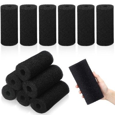 12 Pack 5.9'' Big Pre-Filter Sponge Foam Replacement Filtration Kit for Aquar...