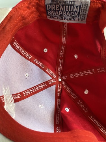 Nike Berretto Uomo Abbigliamento Sportivo Swoosh Premium SnapBack Bianco Rosso Taglia Unica - Foto 6 di 10