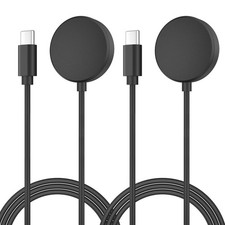 2 Pack USB C Watch Charger Cable Compatible with Samsung Galaxy 6 Black
